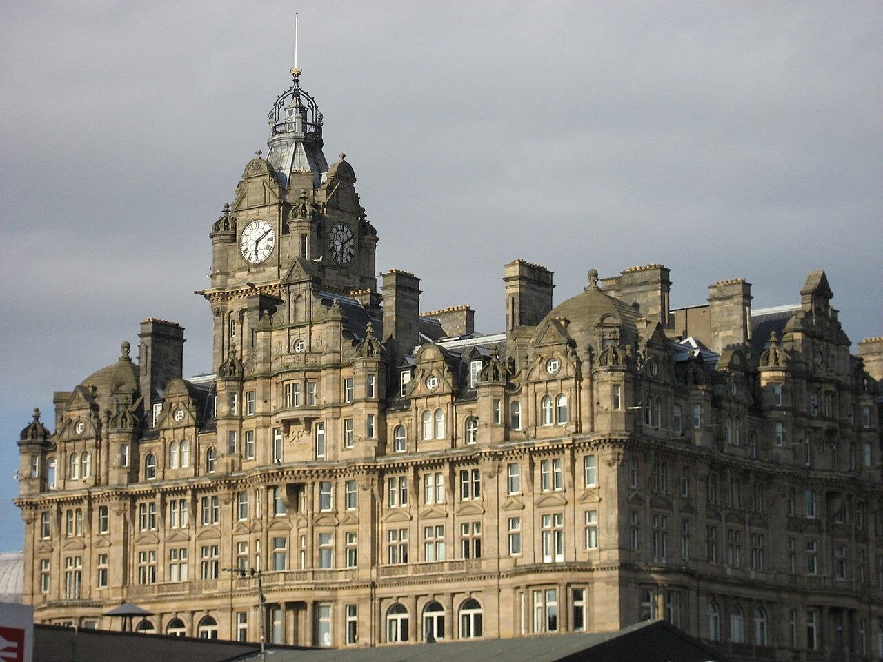 The Balmoral Hotel and its clock tower on Princes Street, Edinburgh